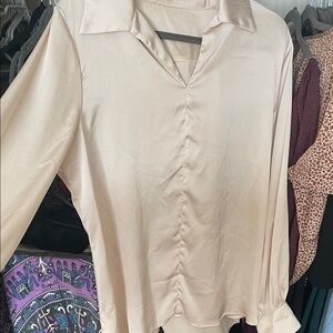 Elegant Cream Women's Blouse